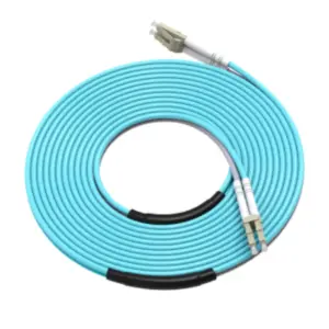 Double core armored fiber optic patch cord