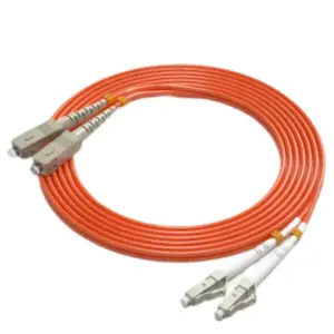 LC - SC multimode duplex fiber optic patch cord