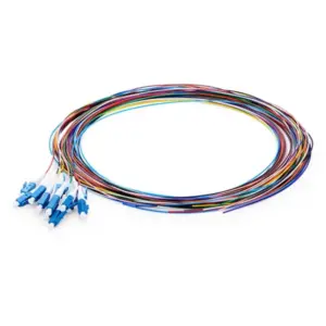 LC UPC 12 core uncased fiber optic pigtail