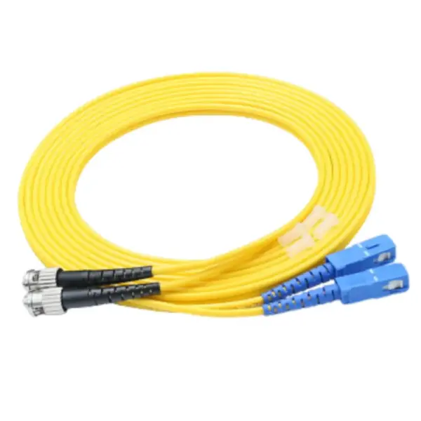SC - ST single mode duplex fiber optic patch cord