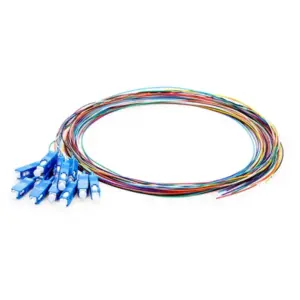 SC UPC 12 core uncased fiber optic pigtail