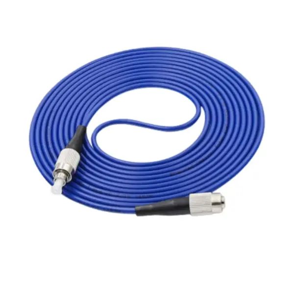 Single core armored fiber optic patch cord